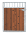 Tuscany Door with Strap Latch - Galvanized